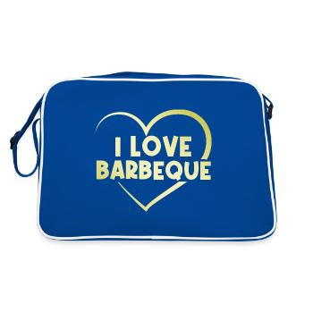 J’adore le barbecue - Sac Retro - bleu/blanc - Dos