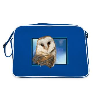 effraie des clochers - Sac Retro - bleu/blanc - Dos