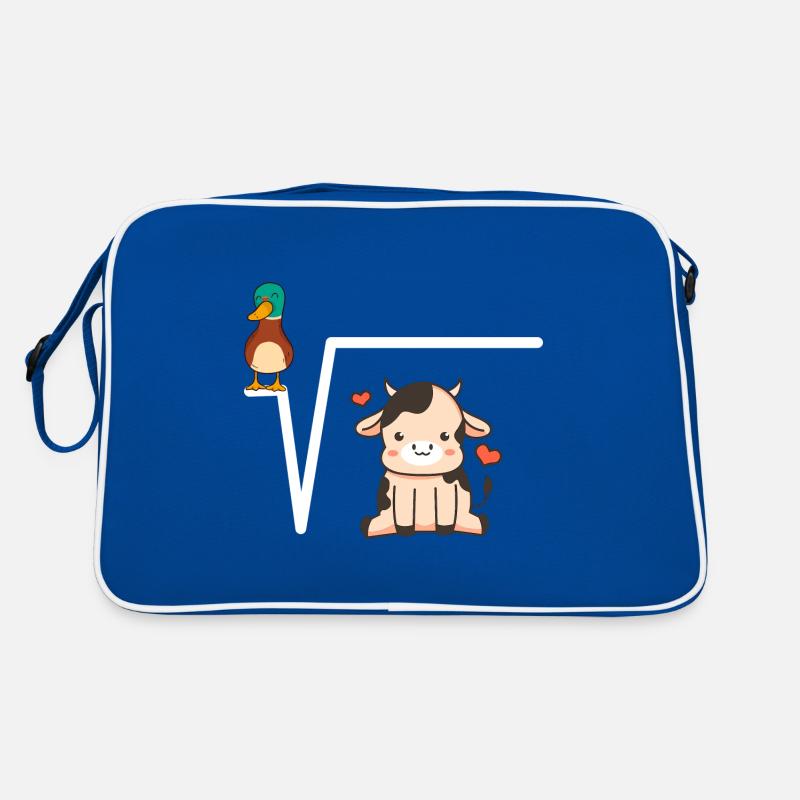 Idee für eine Mathematikerin - Retro Tasche - Blau/Weiß