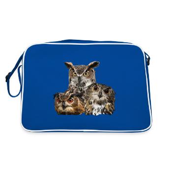Rapaces nocturnes - Sac Retro - bleu/blanc - Dos