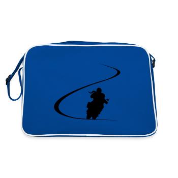 Tourer motocycliste femme - Sac Retro - bleu/blanc - Dos