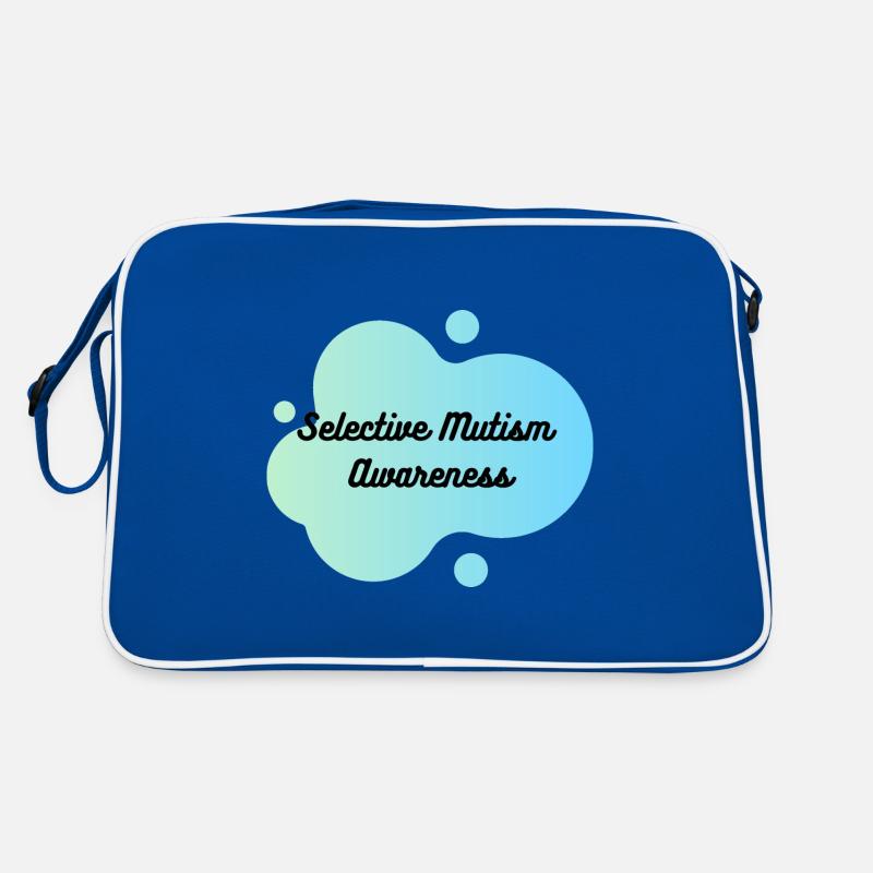 Selective Mutism Awareness | Selektiver Mutismus - Retro Tasche - Blau/Weiß