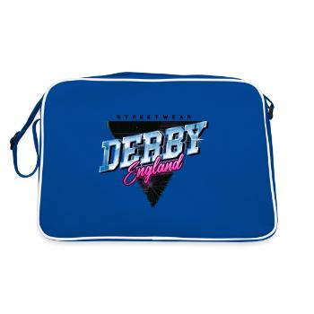 Derby Angleterre UK City Skyline Vintage Rétro - Sac Retro - bleu/blanc - Dos