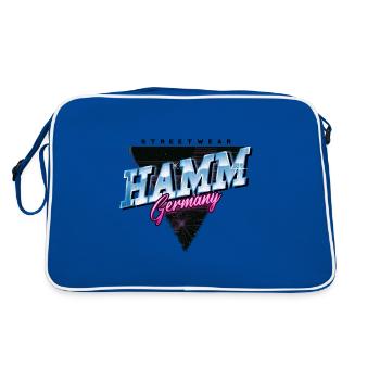 Hamm Allemagne City Skyline Vintage Rétro - Sac Retro - bleu/blanc - Dos