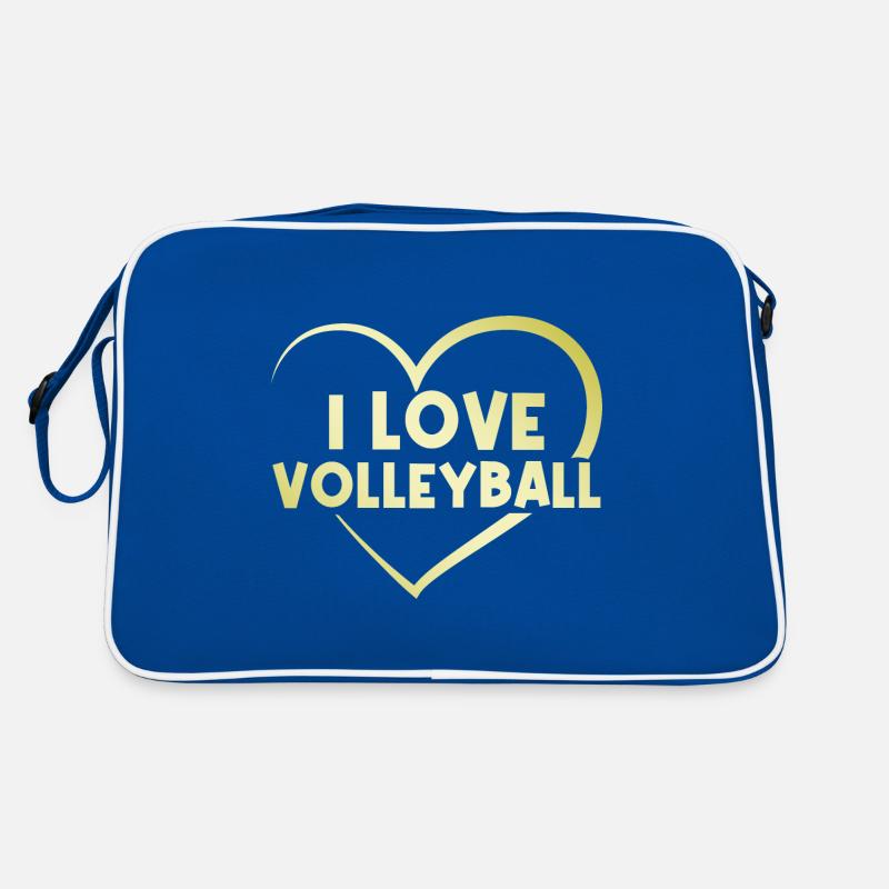 Ich liebe Volleyball Herz Retro Tasche