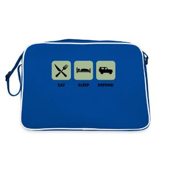 Eat, Sleep & Defend - Sac Retro - bleu/blanc - Dos