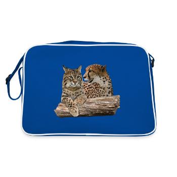 Lynx et guépard - Sac Retro - bleu/blanc - Dos