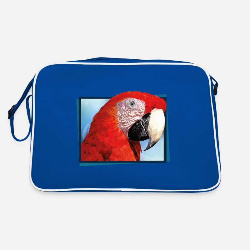 red macaw Retro Bag