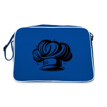 Chef's Hat Silhouette Cooking Chef - Sac Retro - bleu/blanc - Dos