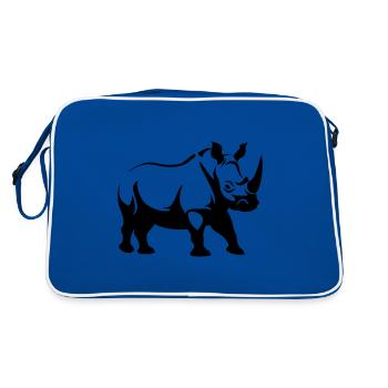 Rhino Animal Welfare - Retro Bag - blue/white - Back
