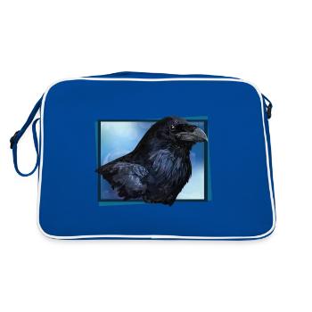 Raven - Retro Bag - blue/white - Back