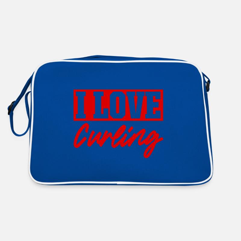 Ich liebe Curling Retro Tasche