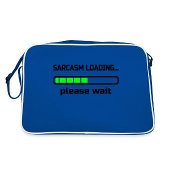 sarcasm loading… please wait. Humor - Retro Bag - blue/white - Back