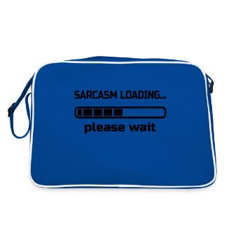 sarcasm loading… please wait. Humor - Retro Bag - blue/white - Back