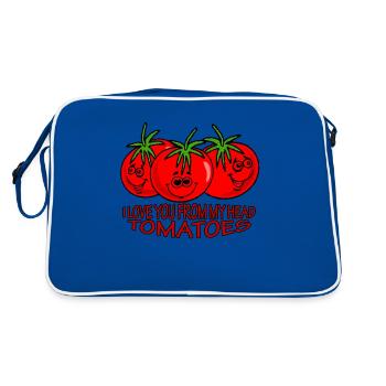 Chérie I Love You From My Head Tomatoes - Sac Retro - bleu/blanc - Dos
