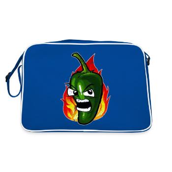 Piment vert feu vif - Sac Retro - bleu/blanc - Dos