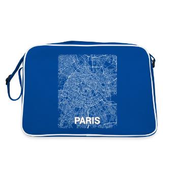 Plan de la ville de Paris et ses rues - Sac Retro - bleu/blanc - Dos