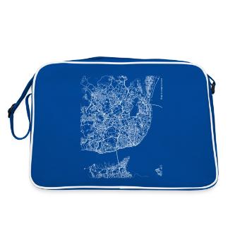 Plan et rues de la ville de Lisboa - Sac Retro - bleu/blanc - Dos