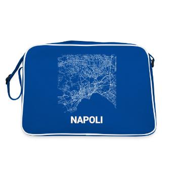 Plan de Napoli et rues - Sac Retro - bleu/blanc - Dos