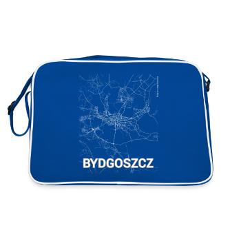 Bydgoszcz city map and streets - Retro Bag - blue/white - Back
