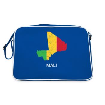 Carte et drapeau du pays du Mali - Sac Retro - bleu/blanc - Dos