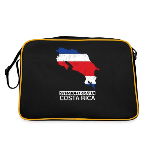 Straight Outta Costa Rica country map &flag - Retro Bag