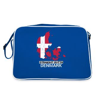 Carte du pays Straight Outta Danemark - Sac Retro - bleu/blanc - Dos