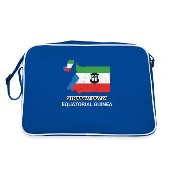 Carte du pays Straight Outta Guinée équatoriale - Sac Retro - bleu/blanc - Dos