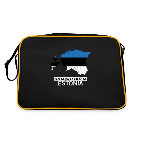 Straight Outta Estonia country map - Retro Bag