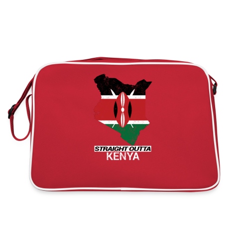 Straight Outta Kenya country map & flag - Retro Bag