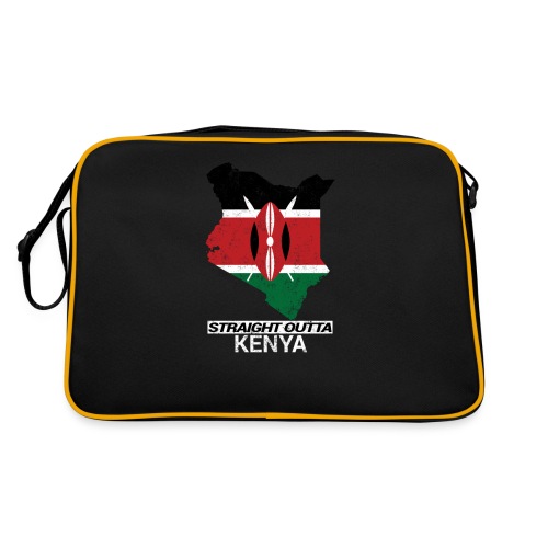 Straight Outta Kenya country map & flag - Retro Bag