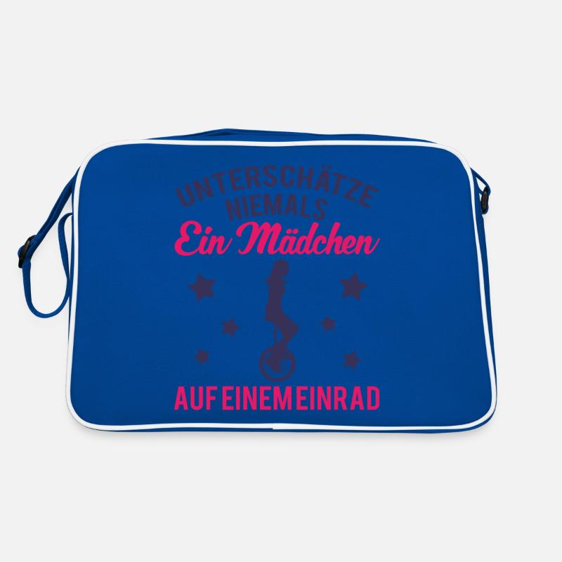 Einrad Einradfahrer Spruch Mädchen Geschenk Retro Tasche