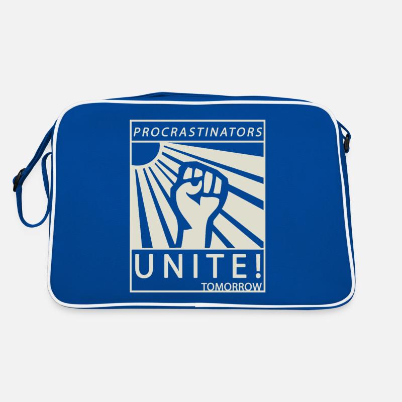 Procrastinators Unite Tomorrow étudiants cadeau Sac Retro