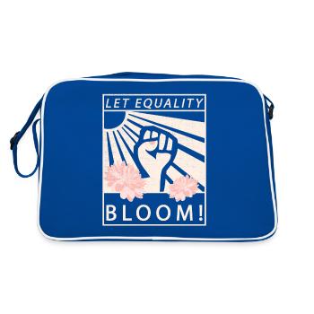 Laissez l’égalité fleurir Égalité féministe - Sac Retro - bleu/blanc - Dos