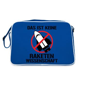Keine Raketenwissenschaft Rakete Wissenschaft - Retro Tasche - Blau/Weiß - Hinten