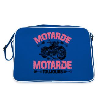 Motarde Un Jour Motarde Toujours - Sac Retro - bleu/blanc - Dos