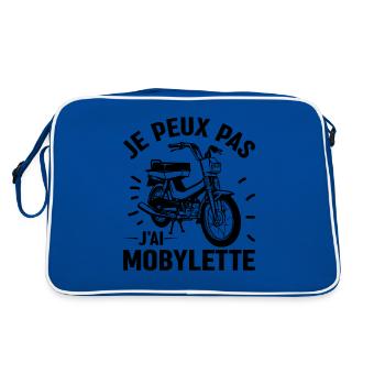 J'peux Pas J'ai Mobylette - Sac Retro - bleu/blanc - Dos