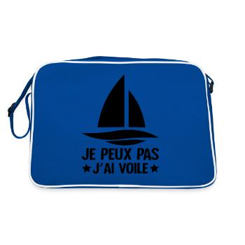 Je Peux Pas J'ai Voile - Sac Retro - bleu/blanc - Dos