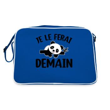 Je Le Ferai Demain - Sac Retro - bleu/blanc - Dos
