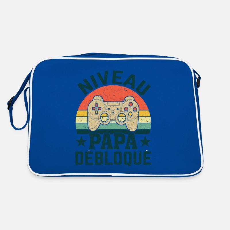 Niveau Papa Débloqué - Sac Retro - bleu/blanc