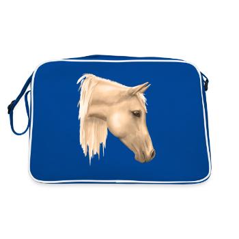 Motif de cheval - Sac Retro - bleu/blanc - Dos