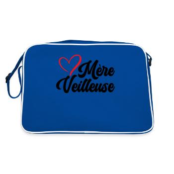 Mère Veilleuse Maman Fête Des Mères Anniversaire - Sac Retro - bleu/blanc - Dos