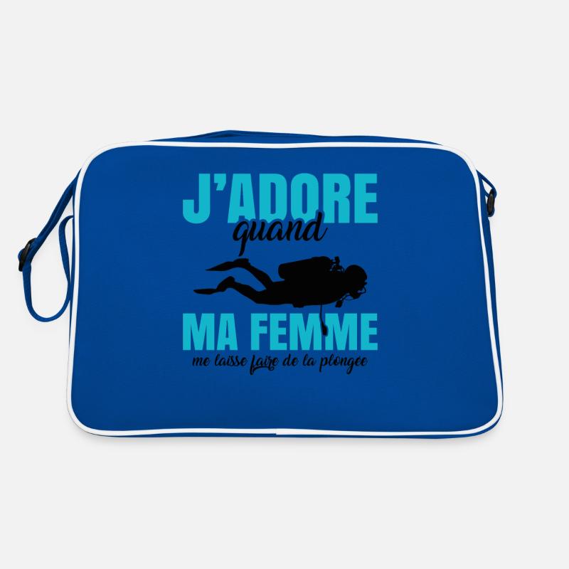 Sport Plongée Idée Cadeau Mer Vacances Hobby Apnée Sac Retro