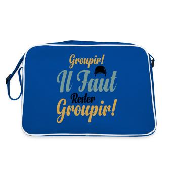 Groupir If Faut Rester Groupir - Sac Retro - bleu/blanc - Dos