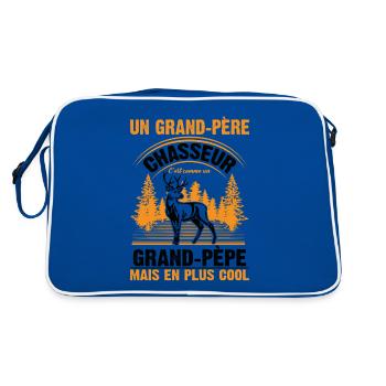 Grand-père Chasseur Chasser Cadeau Fête Des Pères - Sac Retro - bleu/blanc - Dos