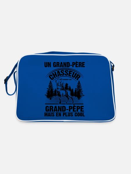 Grand-père Chasseur Chasser Cadeau Fête Des Pères - Sac Retro - bleu/blanc - Dos