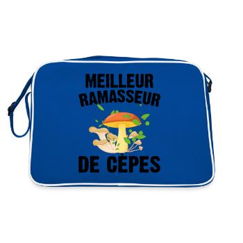 Meilleur Ramasseur De Cèpes Champignon Cadeau Cèpe - Sac Retro - bleu/blanc - Dos