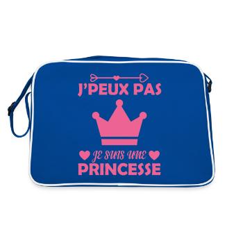 Je Peux Pas Je Suis Une Princesse Cadeau Amour - Sac Retro - bleu/blanc - Dos
