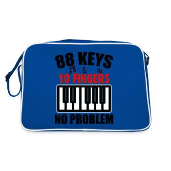 88 Touches Musique Piano Clavier Idée Cadeau Hobby - Sac Retro - bleu/blanc - Dos