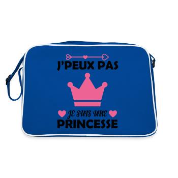 Je Peux Pas Je Suis Une Princesse Cadeau Amour - Sac Retro - bleu/blanc - Dos
